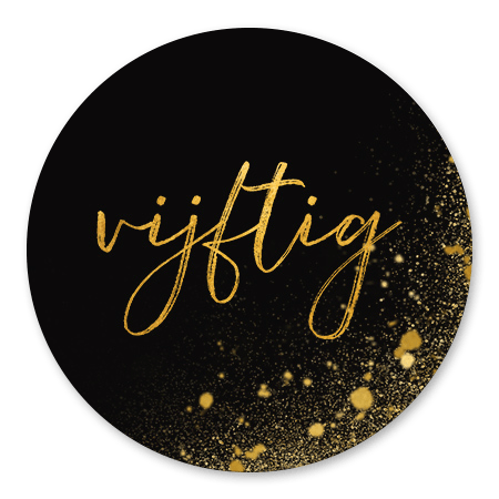 Zwart met gouden vijftig